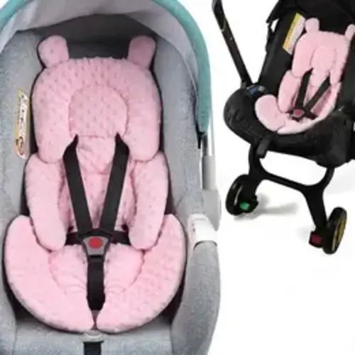 Thick High-Elastic Cotton Stroller Seat Cushion, Spinal Protection, Anti-Shock, Cute Style, Cozy, Newborn Travel, Baby Pushchair/sleep Basket Pad, Stroller Accessories - TikTok Shop
