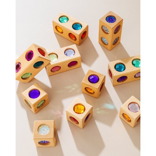 Frankie blocks- Handcrafted Wooden Gem Blocks for Kids - Maison Rue