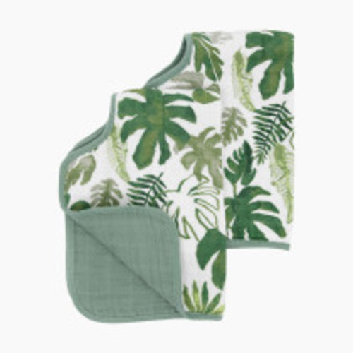 Little Unicorn Cotton Muslin Burp Cloth (2 Pack) - Tropical Leaf