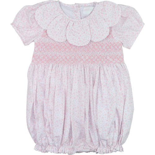 Pink Smocked Petal Collar Bubble