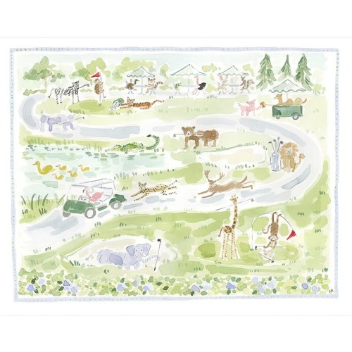 The "Wild Fairways" Golf Menagerie Fine Art Print