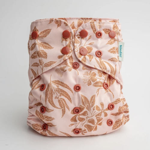 Floral: Essentials Pocket Cloth Diaper with Athletic Wicking Jersey, Grows with your Baby