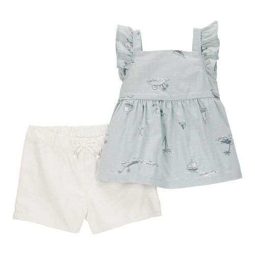 Baby Girl Carter's 2-Piece Flutter Tank & Pull-On Short Set
