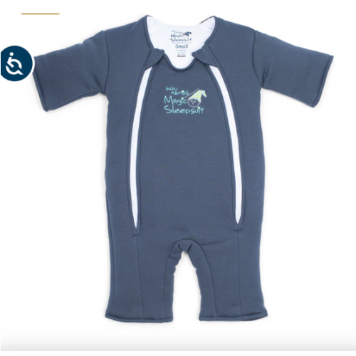 Navy Blue Baby Merlin’s Magic Sleepsuit – Premium 100% Cotton Baby Sleepwear