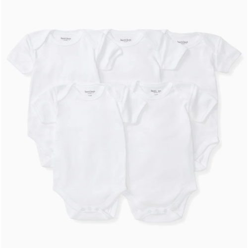 Bee Essentials Organic Short Sleeve Baby Bodysuit 5 Pack