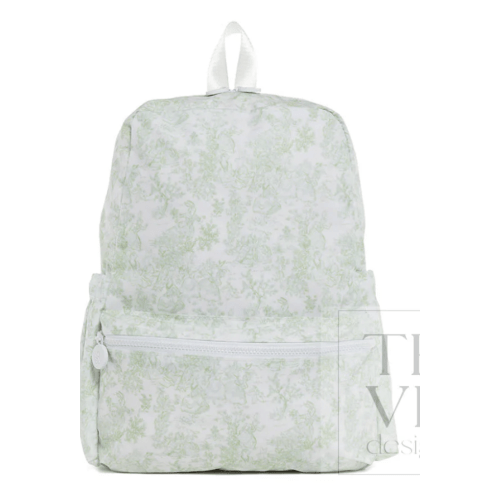 Backpack - Bunny Toile Green