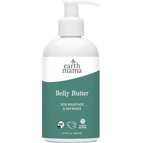 Earth Mama Belly Butter, Maternity Moisturizer for Dry Skin | Lotion for Pregnancy and Postpartum Recovery Self Care, Body Cream with Aloe, Fragrance Free, 8-Fluid Ounce