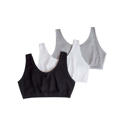 Fruit of the Loom Women's Tank Style Cotton Sports Bra, 3-Pack, Style-9012