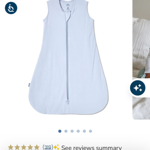 HALO - 1.5 TOG supersoft bamboo wearable blanket, double zipper sleeping bag with weighted feel - blue