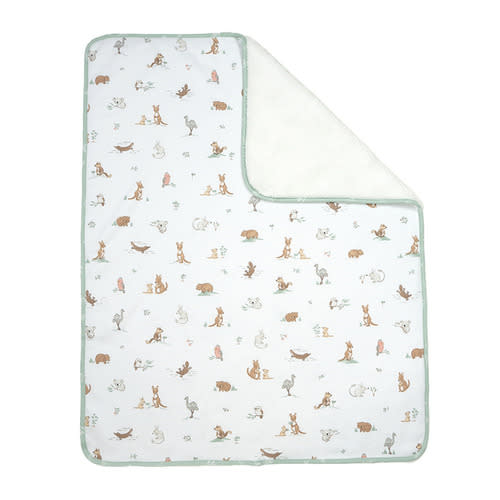 Living Textiles Australiana Cotton Pram Blanket