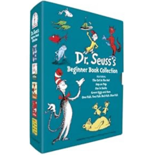 Dr. Seuss's Beginner Book Boxed Set Collection: The Cat in the Hat; One Fish Two Fish Red Fish Blue Fish; Green Eggs and Ham; Hop on Pop; Fox in Socks