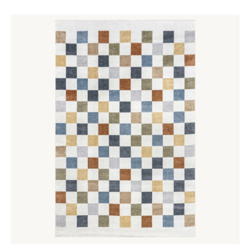 Carina Colorful Checkered Washable Rug | Multicolor – Rugs USA