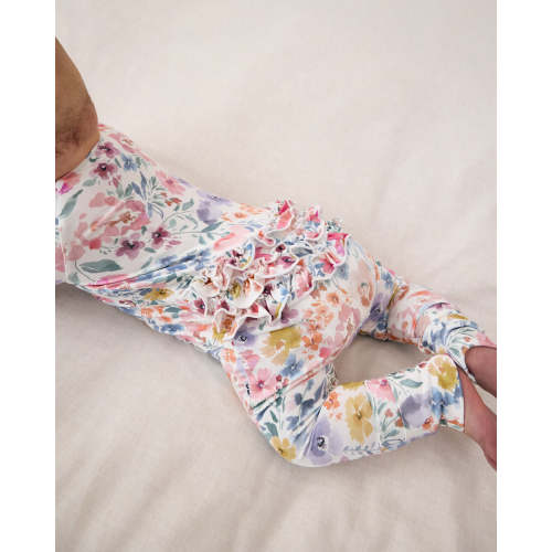Tiny Blooms Ruffle Zippy – Little Sleepies