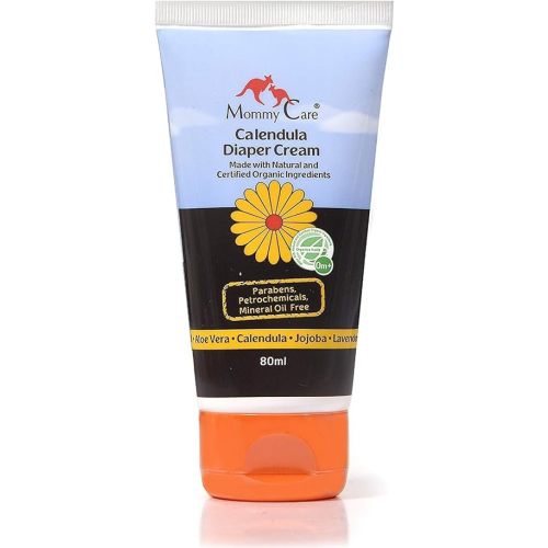 Mommy Care Organic Baby Diaper Rash Cream – Natural Calendula Diaper Cream, Gentle & Soothing Barrier Paste for Newborns, Infants & Toddlers, Prevents & Relieves Rash, 80ml / 2.7 fl oz