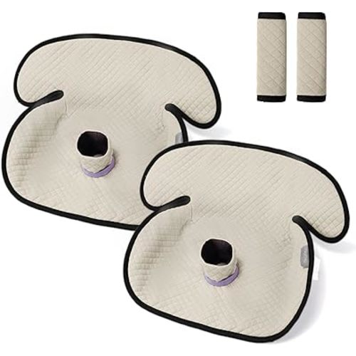 2 Pack Baby Potty Training Car Seat Protector, Waterproof Car Seat Liner for Potty Training Toilet, Baby Infant Toddler Piddle Pad Fits for Carseat, Stroller, Highchair - 2 Pack, Beige