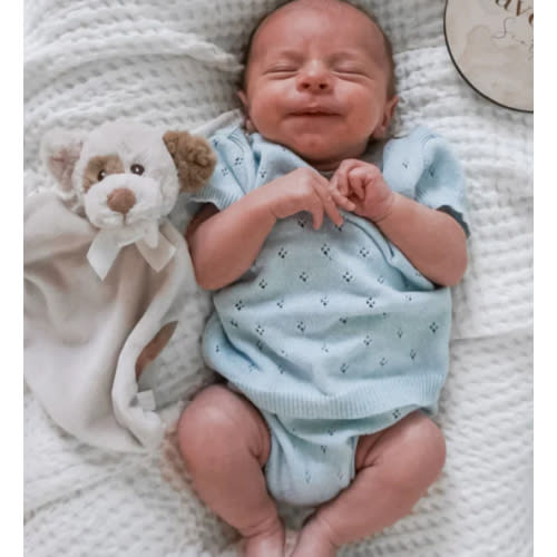 Luna + Luca Pointelle Set - Sky Blue