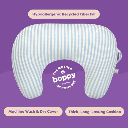 Boppy New Nursing Pillow - Vintage Blue Stripes