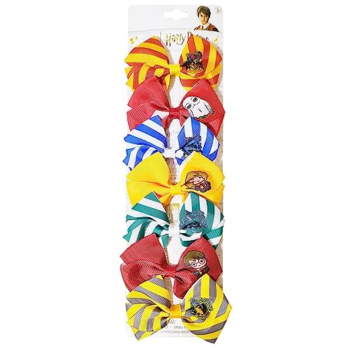 Harry Potter Hair Bows - Hair Accessories Gift Set - 7 Pcs 4 Inch Bundle - Hair Bows for Girls - Different character on each clip - Alligator Clip - Ages 3 +
