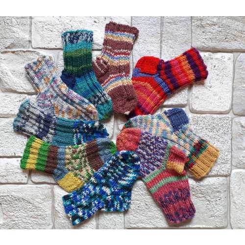 Baby wool socks 12 cm Hand knitted baby socks  Handmade socks Wool socks Warm socks 12-18 month old baby