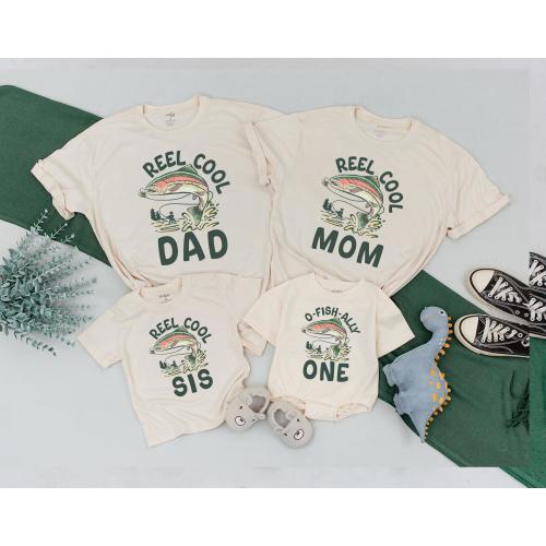 O Fishally One Shirt, 1st Birthday Fishing Outfit, Family Matching Shirts, Baby Romper, Mommy and Me Outfits, Reel Cool Dad, Fishing Party