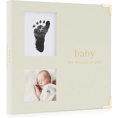 Keepsake Baby Memory Book for Boys and Girls – Timeless First 5 Year Baby Book With Photoslots – Cute Journal Scrapbook or Photo Album - Record a Milestone for Every Event from Birth to Age 5