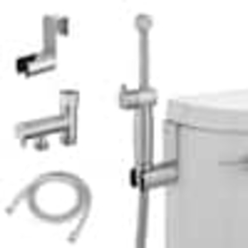BWE Non-Electric Bidet Sprayer for Toilet Handheld Brass Bidet Attachment Diaper Sprayer Wall Toilet Mount in Brushed Nickel A-9H-7807-N