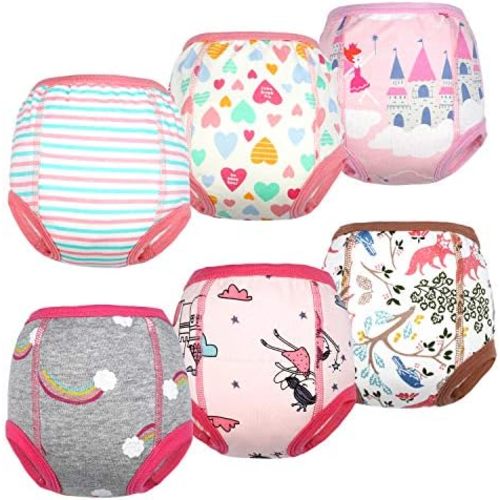 MooMoo Baby Training Underwear for Boys and Girls Absorbent Toddler Training Pants for Girs 2T-7T