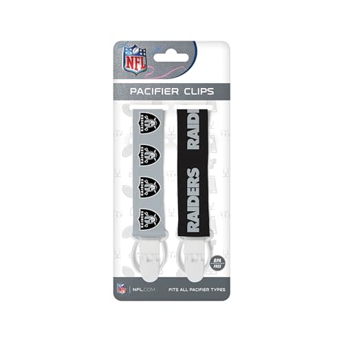 Masterpieces NFL Unisex-Baby 2-Pack Pacifier Clips