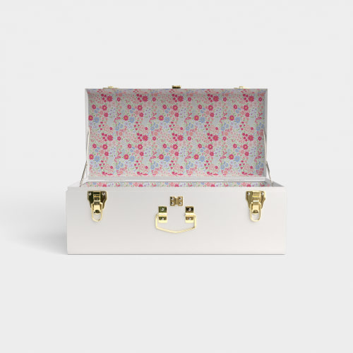 Petite Trunk - White - Petal Pop / Embroidery