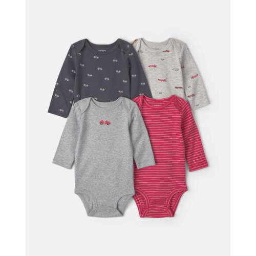 Baby Boy 4-Pack Race Car Long-Sleeve Bodysuits | Carter's
