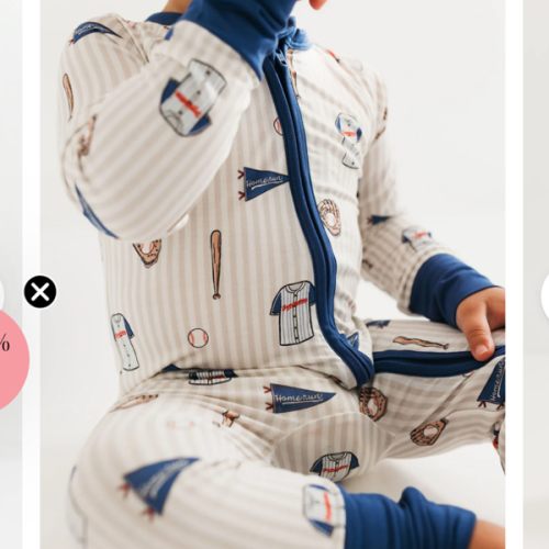 Blue Baseball Zipper Romper - PRE-ORDER ships 4/25 – In My Jammers