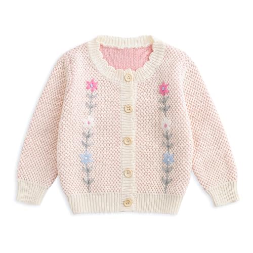 Simplee kids Toddler Girl Knit Cardigan Sweater | Soft and Warm Fabric,Spring and Fall Outdoor or Winter Indoor Daily Casual Wear，for Baby and Little Kids