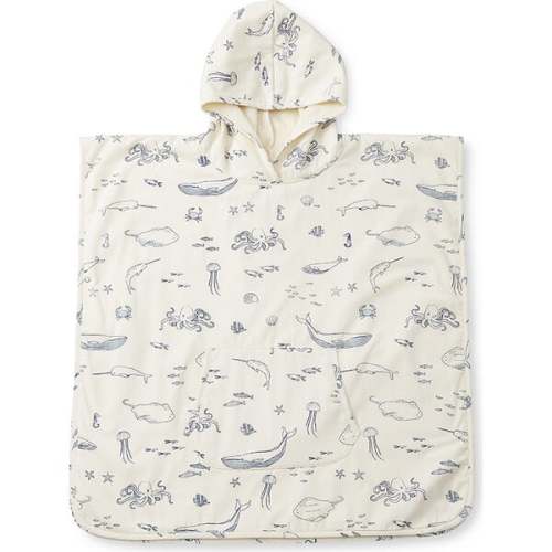 Life Aquatic Hooded Towel Poncho, Marine - Petit Pehr | Maisonette
