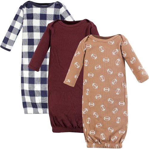 Hudson Baby Unisex Baby Thermal Gown 3pk