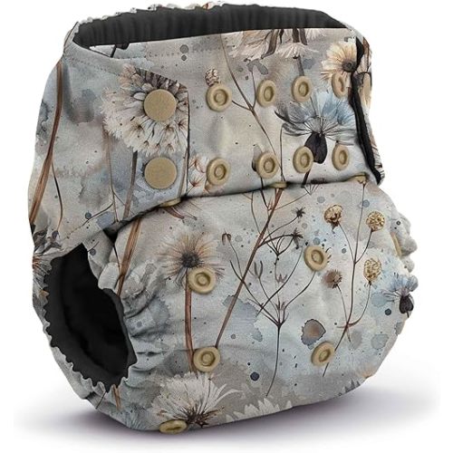 Kanga Care Rumparooz G3 OBV Cloth Diaper Reusable One Size Pocket Diaper with Patented Inner Double Gusset 2 pcs Bamboo Rayon Insert Soaker | Wishwood (6-55+ lbs)