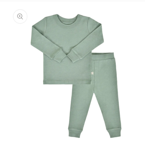 Toddler Pajamas - Basil Green| 100% Organic - Finn + Emma