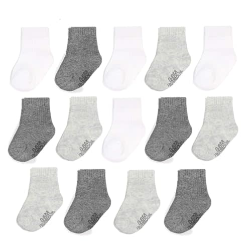 Fruit of the Loom Baby & Toddler Grow & Fit Flex Zones Cotton Stretch Socks - Unisex, Girls, Boys