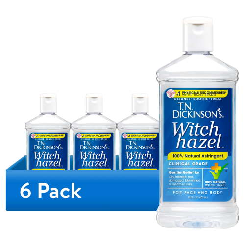 (6 pack) T.N. Dickinson's Witch Hazel Astringent, 100% Natural, 16 fl oz