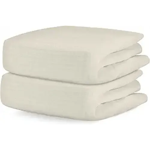 Newton Baby Fitted Crib Sheet (2-Pack) - Ultra Breathable and Soft, Organic Cotton, Fits All Standard Cribs, Oatmeal