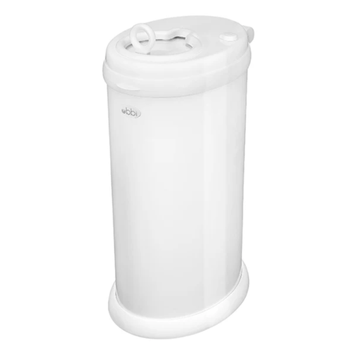 Ubbi Stainless Steel Diaper Pail - White