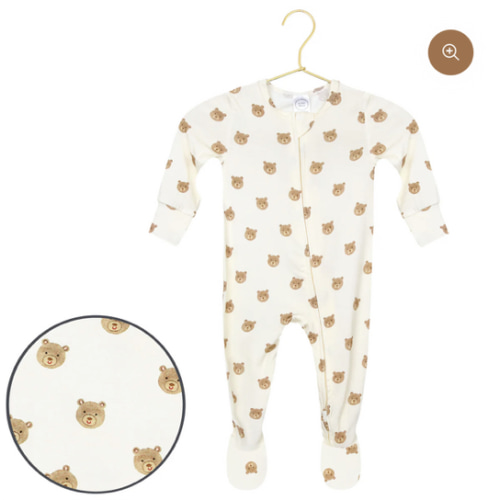 Teddy Zipper Footies