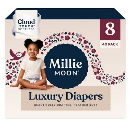 Millie Moon Luxury Disposable Diapers - Size 8 - 40ct