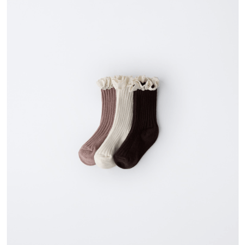 3-PACK OF LACE LONG SOCKS