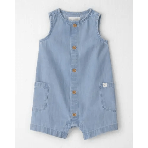 Baby Organic Cotton Chambray Romper  - Little Planet | Carter's