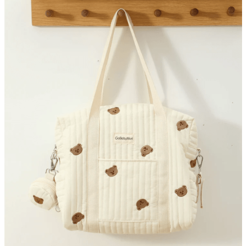 GoBabyMart Multifunctional Baby Travel Tote | Color Beige Bears