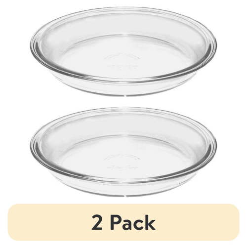 (2 pack) Anchor Hocking 9" Glass Pie Pan