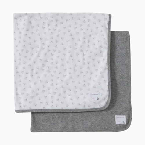 Burt's Bees Baby Organic Blanket (2 Pack) - Heather Grey