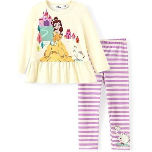 PATPAT Disney Princess Frozen Toddler Girls Clothes: Ruffle Sleeve Sweatshirts and Leggings Summer Coordinate Outfit