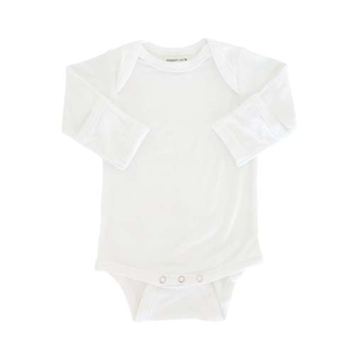 Long Sleeve Bodysuit, White