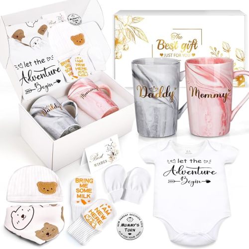 New Mom Gifts: Gender Reveal Gifts for Parents to Be, Baby Shower Gifts Set | Top Pregnancy Gifts for Expecting Mommy Daddy, First Time Moms to Be Present, Baby Announcement Gifts for Women, Gifts Ready